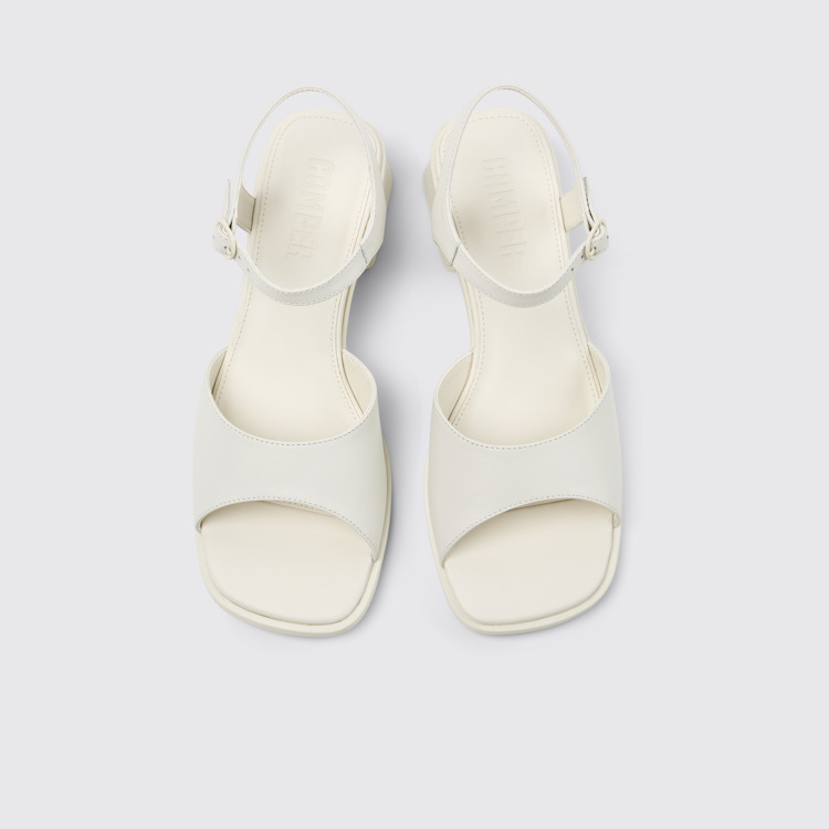 Kora Sandal Sandales en cuir blanc pour femme.