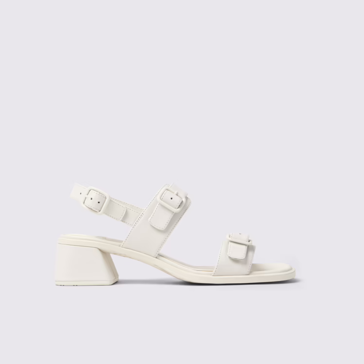 Kora Sandal - K201739-002 - White Leather Sandals for Women.