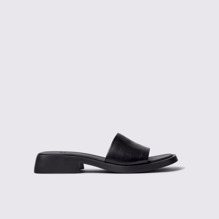 Dana - K201740-001 - Black Leather Sandals for Women.