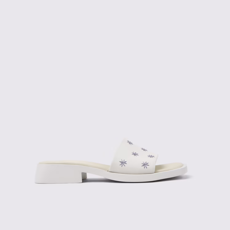 Dana - K201740-008 - White Leather Sandals for Women.