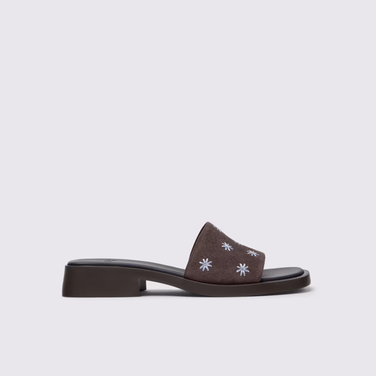 Dana - K201740-013 - Brown Suede Leather Sandals for Women.