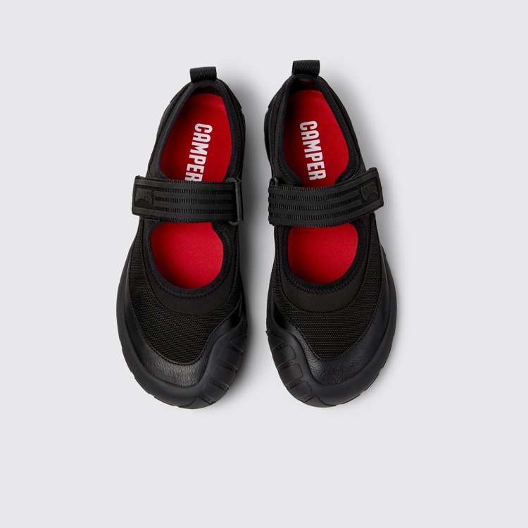 Path Sneakerși din piele pentru femei, negru.