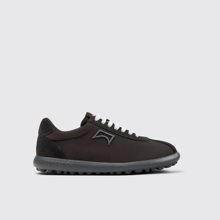 Side view of Pelotas XLite Gray Recycled PET and Nubuck Sneakers for Women.