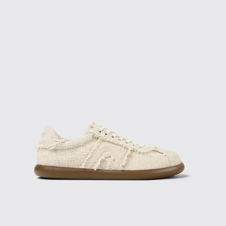 Side view of Pelotas Soller Beige Organic Cotton Sneakers for Women.