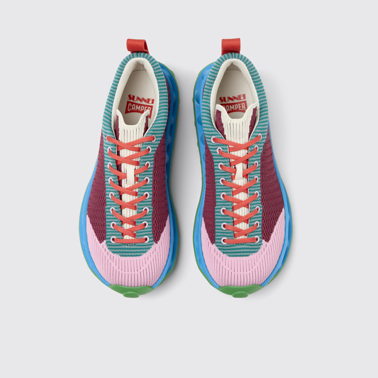 มุมมองด้านบนของ Camper x SUNNEI - PELOTISSIMA Multicolor Textile Sneakers for Women.