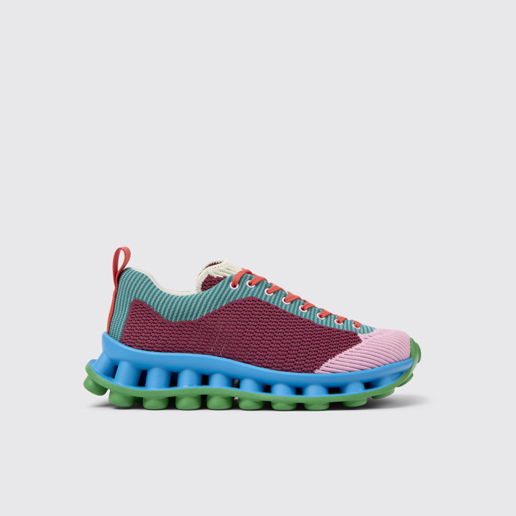 Side view of Camper x Sunnei Multicolor Textile Sneakers for Women.