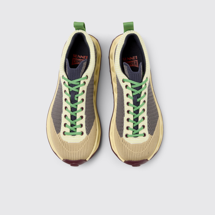 มุมมองด้านบนของ Camper x SUNNEI - PELOTISSIMA Multicolor Textile Sneakers for Women.