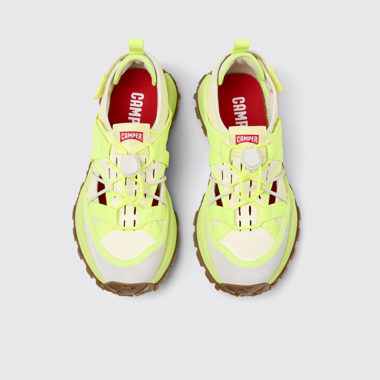 Overhead view of Drift Trail VIBRAM Multicolor Recycled PET and Nubuck Sneakers for Women.