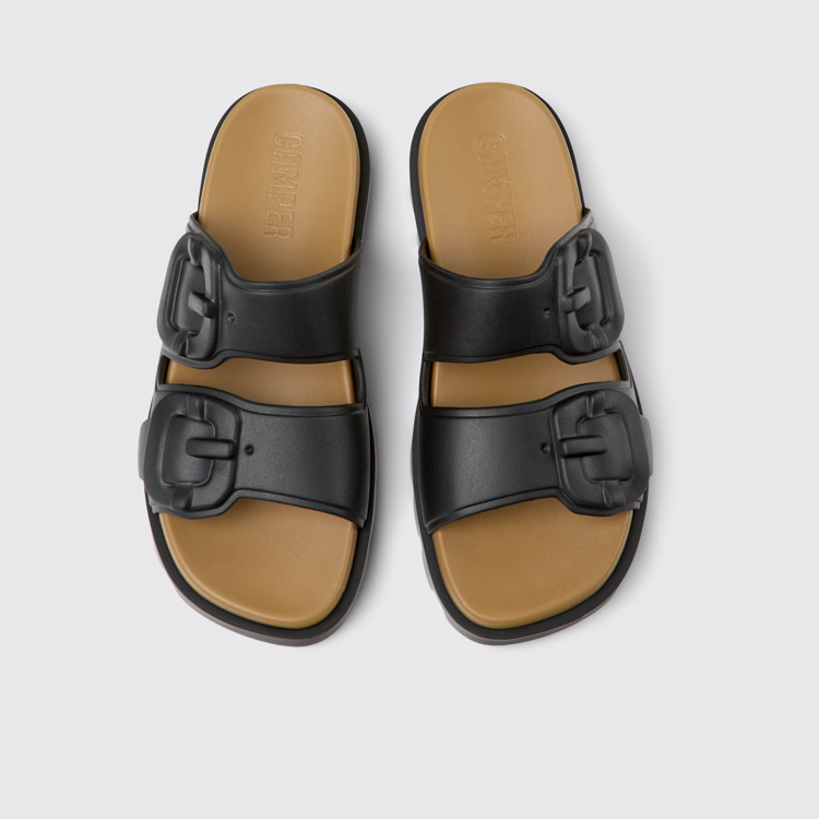 Overhead view of Brutus Sandal Black EVA Sandals for Women.