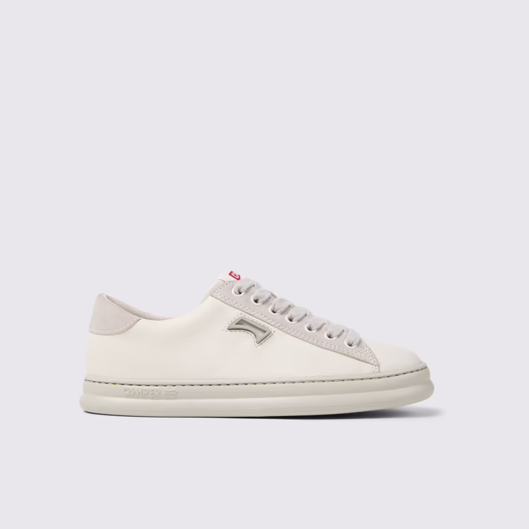 Runner - K201855-001 - White Leather and Nubuck Sneakers for Women.