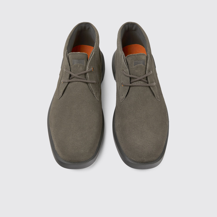 Overhead view of Bill Brown Gray Formal Shoes for Men