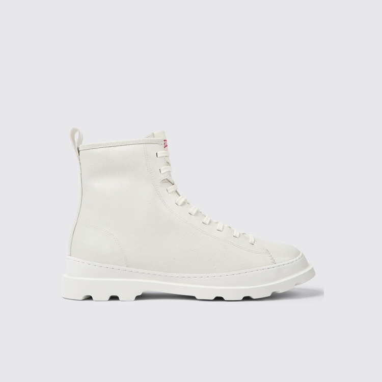 Side view of Brutus White MIRUM® ankle boots for men