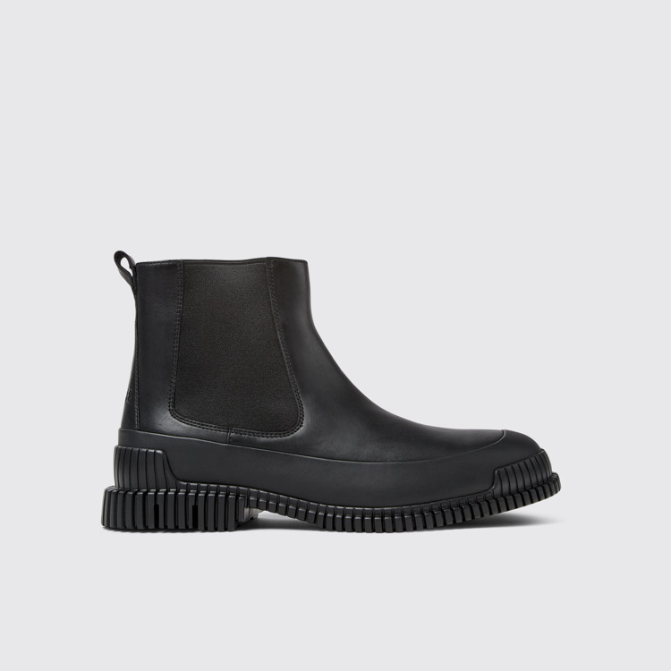 Pix Bottines en cuir noir pour homme.