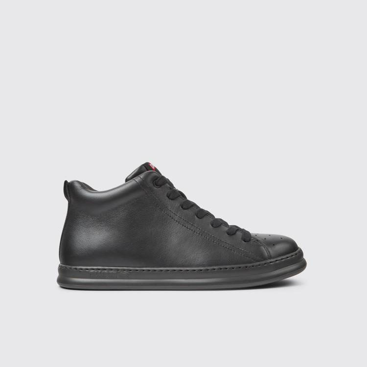 Runner Bottines en cuir noir pour homme