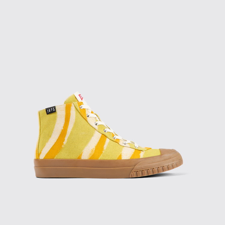 Side view of Camper x EFI Multicolored organic cotton sneakers for men