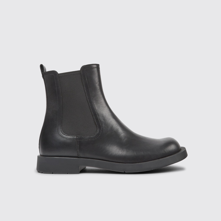 Side view of MIL 1978 Black leather Chelsea boots for men