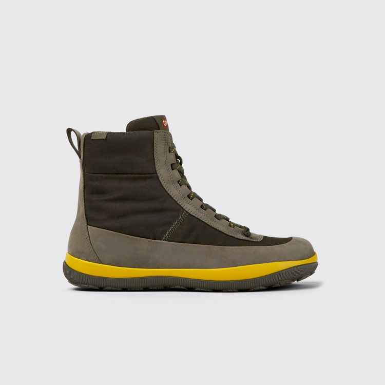 Side view of Peu Pista Green boots for men