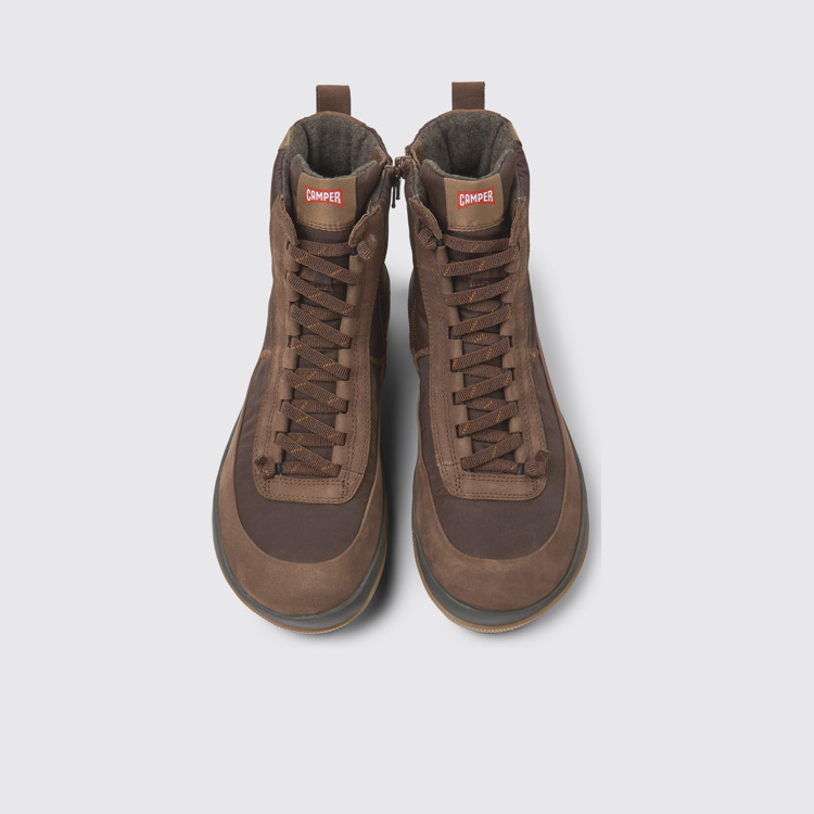 Overhead view of Peu Pista Brown boots for men