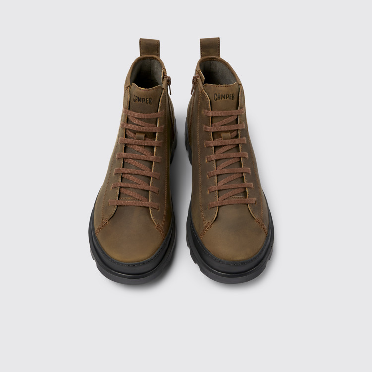 Overhead view of Brutus Brown ankle boot for men