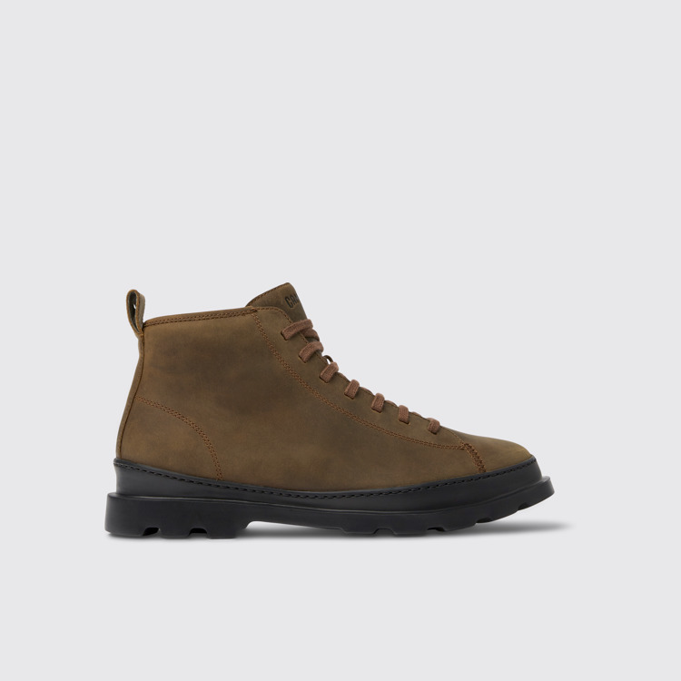 Side view of Brutus Brown ankle boot for men