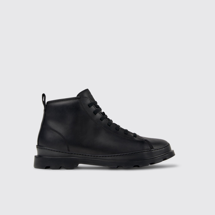 Side view of Brutus Black ankle boot for men