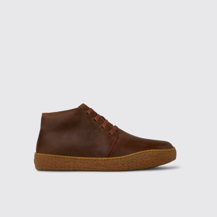 Side view of Peu Terreno Brown Nubuck Desert Boot for Men