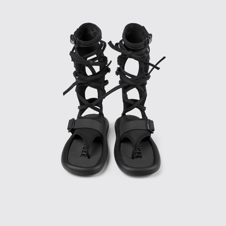 Overhead view of Camper x Ottolinger Black sandals for men by Camper x Ottolinger