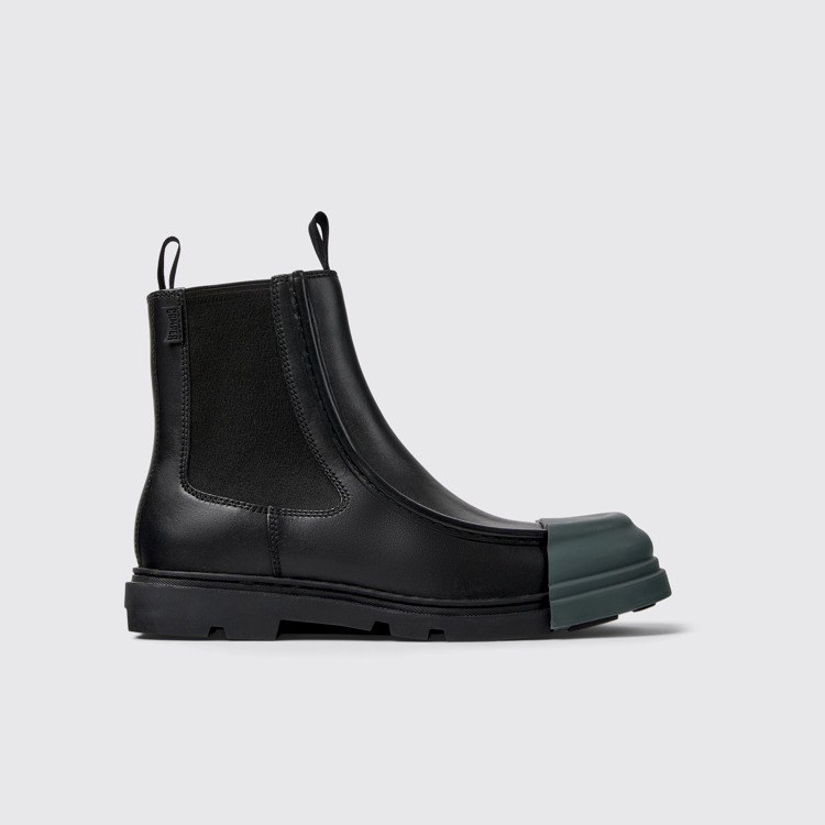 Junction Bottines en cuir noir pour homme