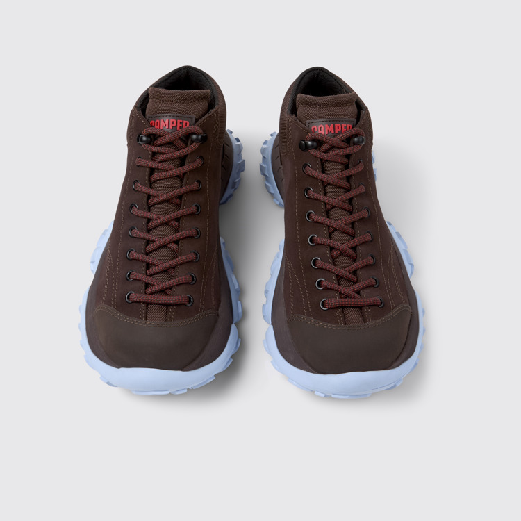 Overhead view of Karst Trek Brown ankle boots for men