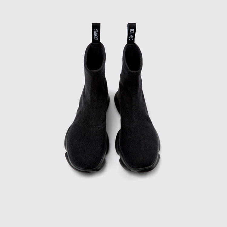 Karst Black TENCEL™ Lyocell™ and Recycled PET Mid Boots for Men. 詳細画像_フロント