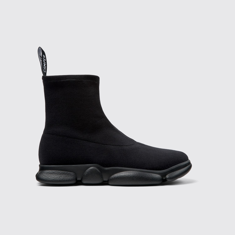 Karst Black TENCEL™ Lyocell™ and Recycled PET Mid Boots for Men.詳細画像_サイド