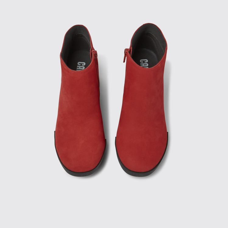 Overhead view of Lotta Red Ankle Boots for Women