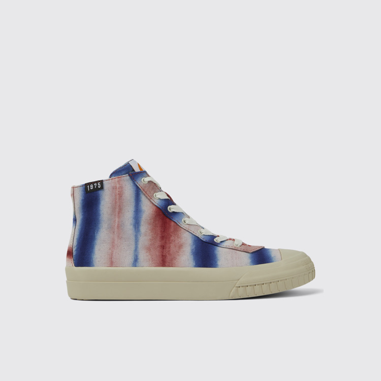 Side view of Camper x EFI Multicolored organic cotton sneakers for women