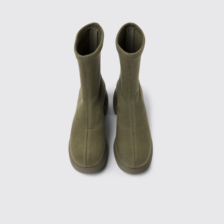 Overhead view of Thelma TENCEL® Green TENCEL® Lyocell boots for women