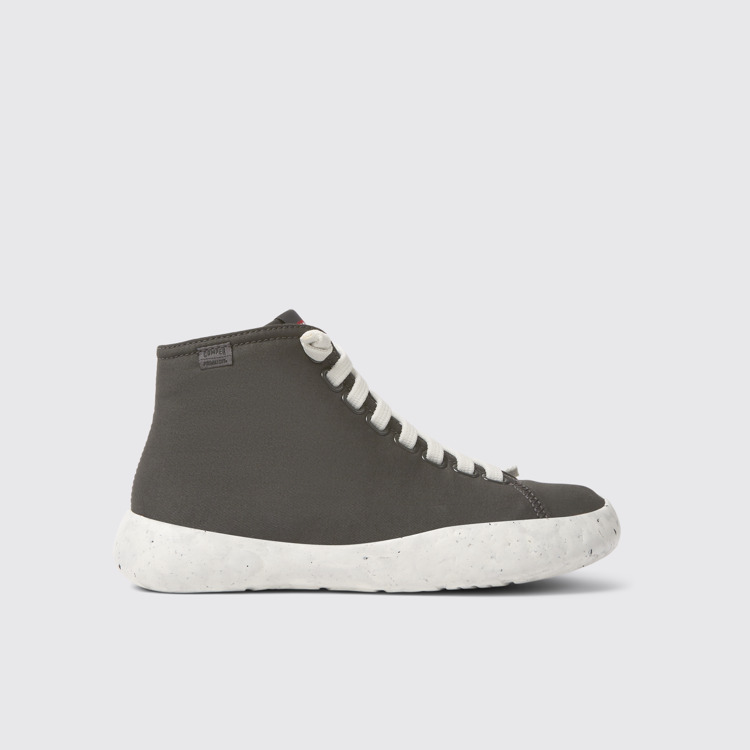 Side view of Peu Stadium Gray sneakers for women