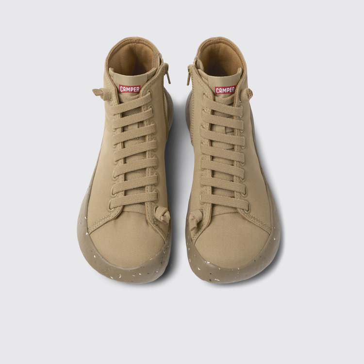 Overhead view of Peu Stadium Beige sneakers for women