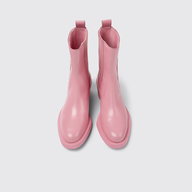 Bonnie Bottes en cuir rose pour femme