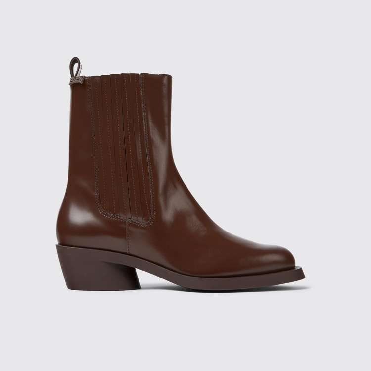 Bonnie Bottes en cuir bordeaux pour femme