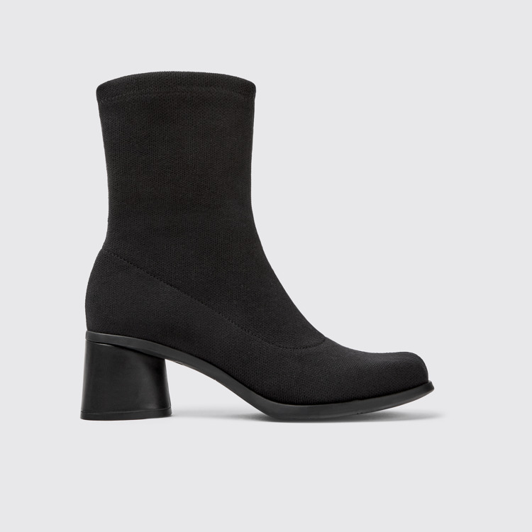 Side view of Kiara TENCEL® Black TENCEL™ Lyocell ankle boots