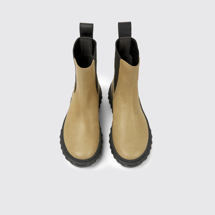 Ground Botines beiges de piel para mujer