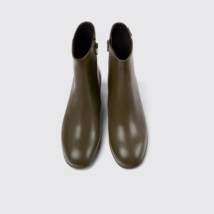 Katie Bottines en cuir vert pour femme