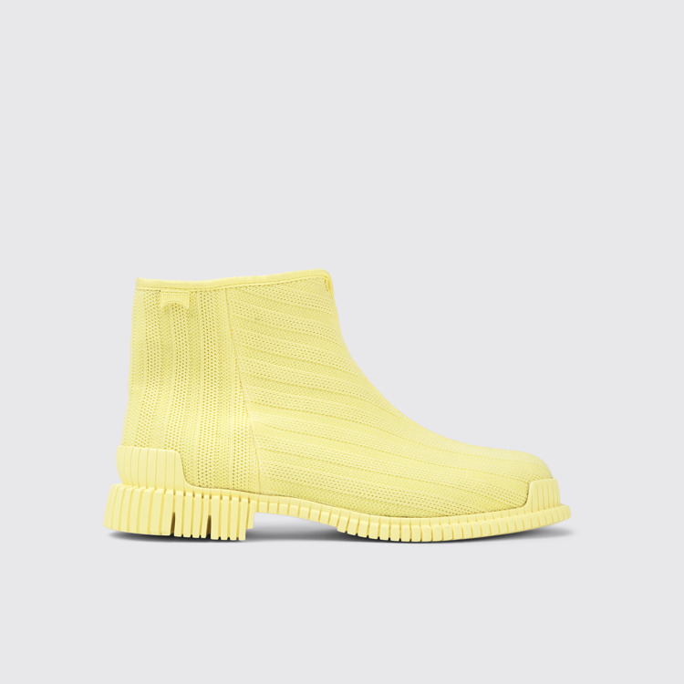 Side view of Pix TENCEL® Yellow TENCEL™ Lyocell ankle boots for women