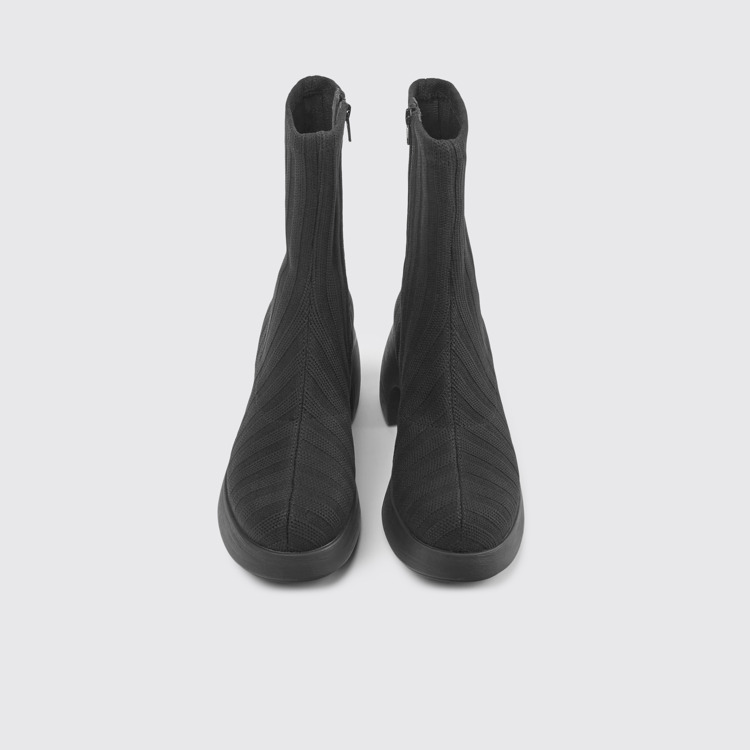 Overhead view of Thelma TENCEL® Black TENCEL® Lyocell boots for women