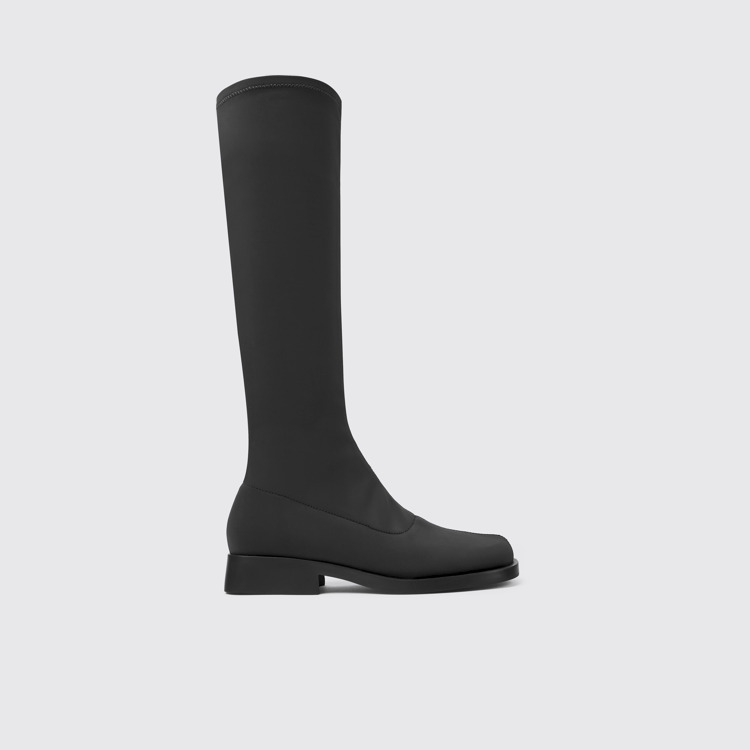 Side view of Dana Black boots for women