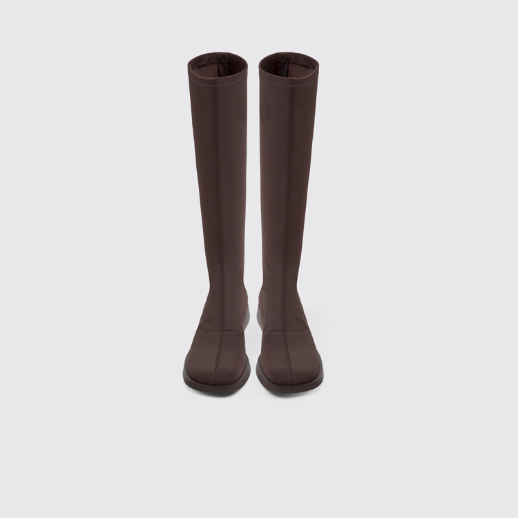 Overhead view of Dana Burgundy boots for women