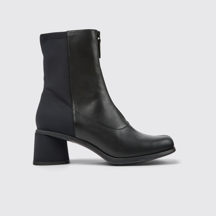 Kiara Botas de piel negra y PET reciclado para mujer