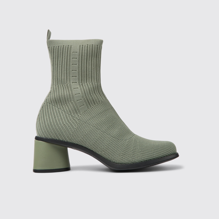 Side view of Kiara TENCEL® Green textile boots for women