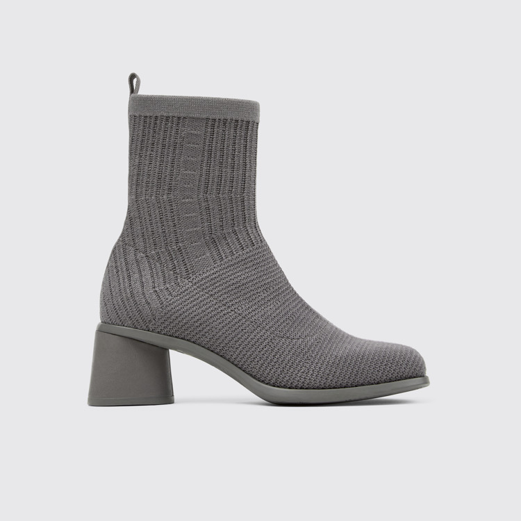 Side view of Kiara TENCEL® Gray textile boots for women