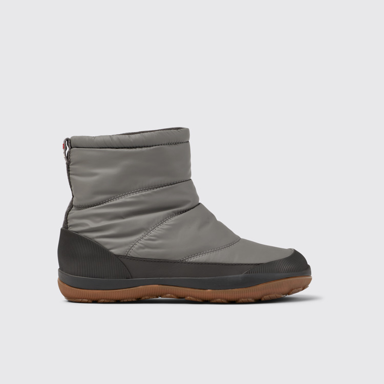 Side view of Peu Pista Gray Textile and Leather Boots for Women