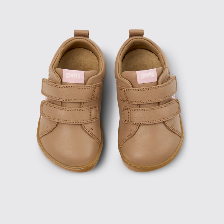 Twins Meerkleurige leren sneaker voor kinderen.